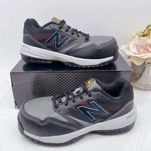 New Balance 589ESD Work Steel Toe Shoes Sneakers Black Toro Red Mens US 7 4E